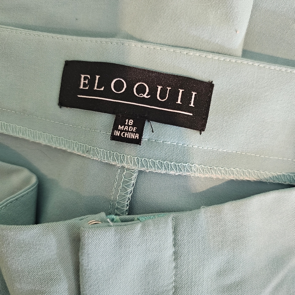 Eloquii Mint Hight Waist Taper Pants - Picture 6 of 8